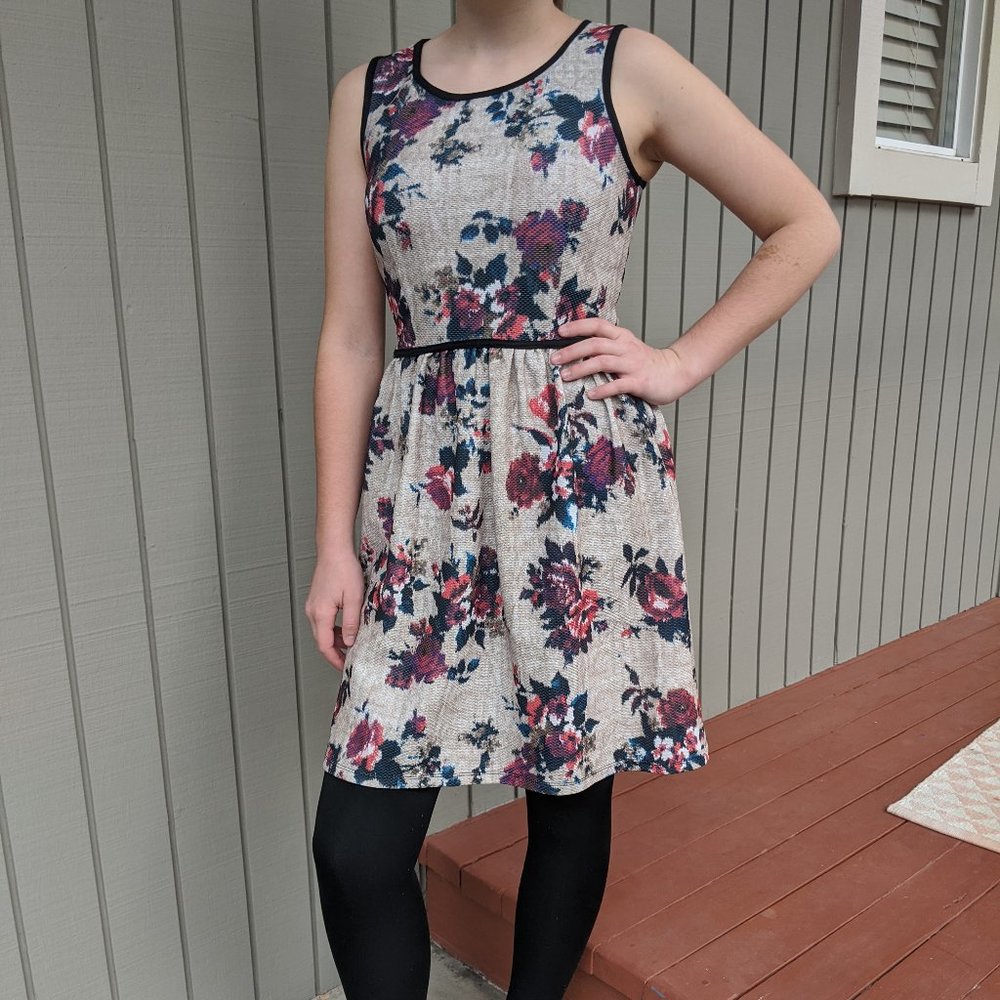 Xhiliration Floral Flounce Dress, Sz. XS